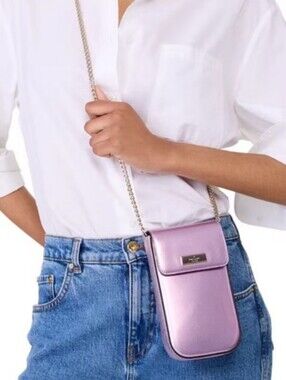 Kate Spade-Kenzie North South Flap Phone Crossbody Bag 🩷💜